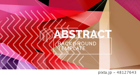Low poly design 3d triangular shape background, mosaic abstract design template Low poly design 3d triangular shape background, mosaic abstract design template 48127643