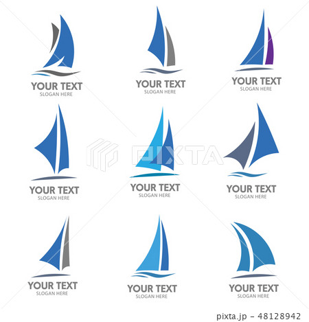 elegant set of Sailing boat logo vector 48128942