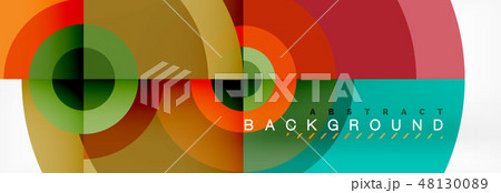 Flying circles geometric abstract background Flying circles geometric abstract background 48130089