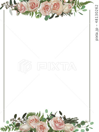 Decorative golden rectangular frame with  48130262
