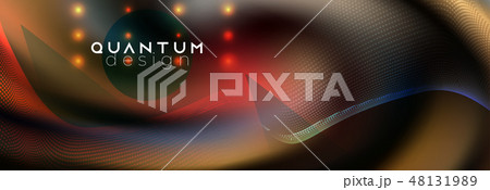 Neon spotlights on fluid abstract vector design Neon spotlights on fluid abstract vector design 48131989