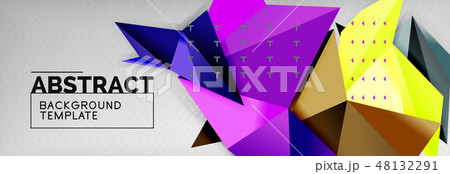 Triangles background techno template 48132291