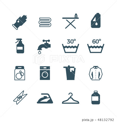 Housework and laundry vector icon 48132792