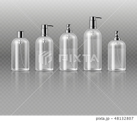 Transparent Cosmetic Perfume Bottles With Pump のイラスト素材