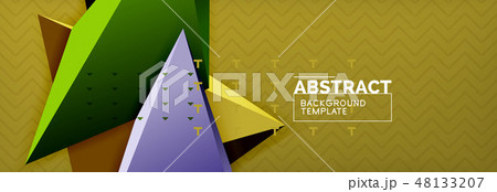 Abstract background, colorful minimal abstract triangle composition 48133207