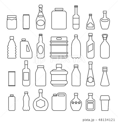 Beverage packaging icons 48134121