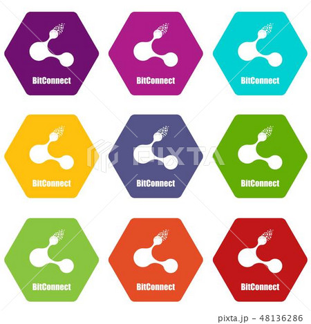 Bitconnect icons set 9 vector 48136286
