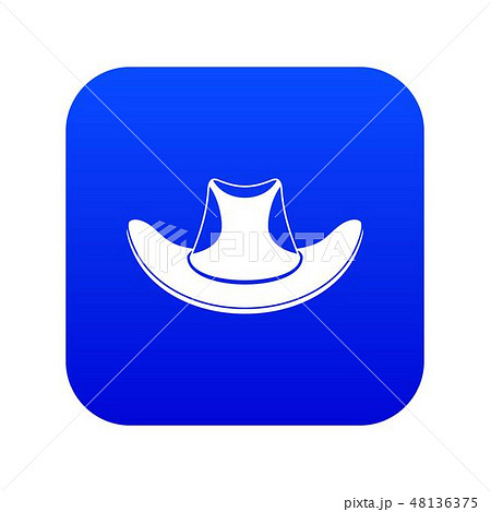 Cowboy hat icon digital blue 48136375