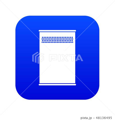 Trash can icon digital blue 48136495