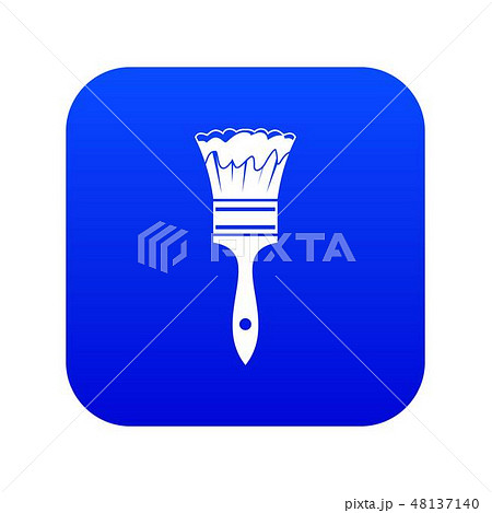 Paint brush icon digital blue Paint brush icon digital blue 48137140