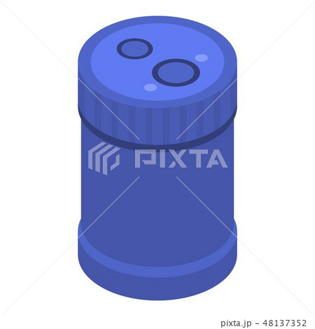 Blue sharpener icon, isometric style 48137352