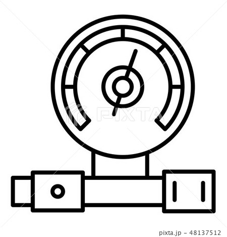 Oil gauge icon, outline style 48137512
