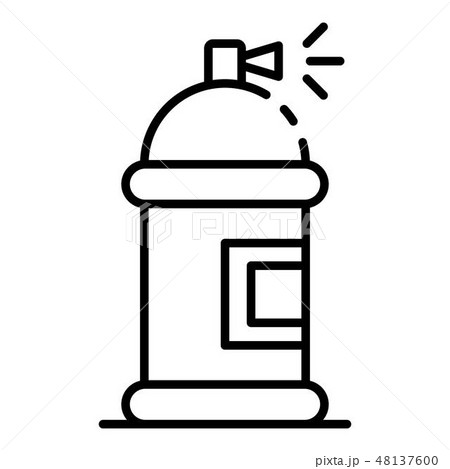 Paint spray bottle icon, outline style 48137600