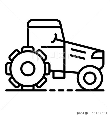 Ground tractor icon, outline style 48137621
