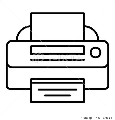 Photo printer icon, outline style Photo printer icon, outline style 48137634