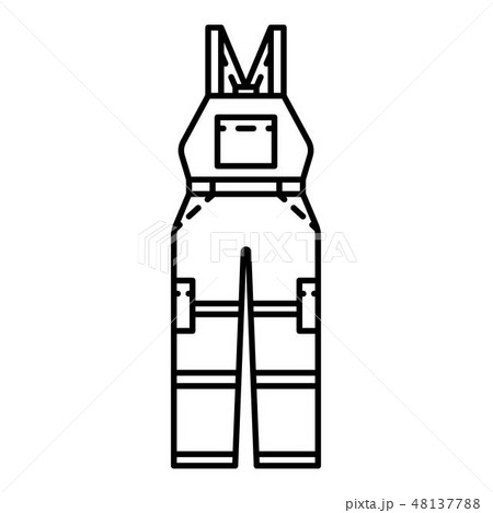 Safety overalls icon, outline style 48137788