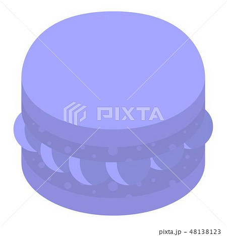 Blue macaroon icon, isometric style Blue macaroon icon, isometric style 48138123