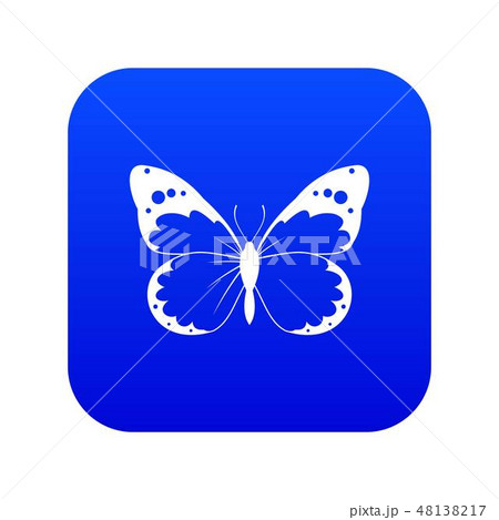 Butterfly icon digital blue 48138217