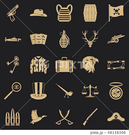 Slug icons set, simple style 48138306