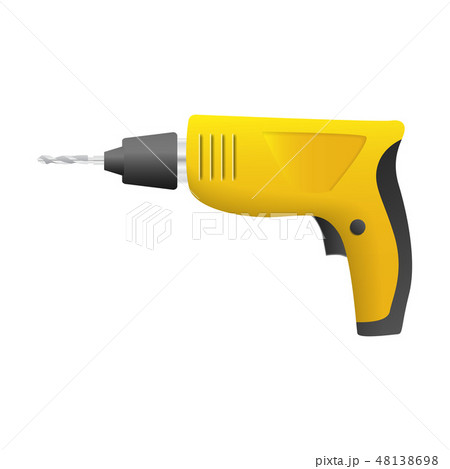 Home drill machine icon, realistic style 48138698