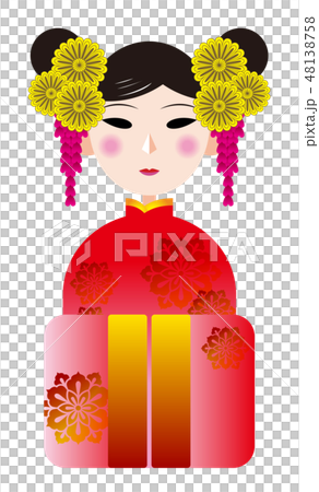 Chinese-style girl illustration 48138758