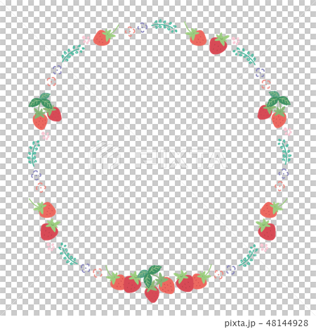 Ichigo Frame Strawberry Strawberry Spring Illustration 48144928