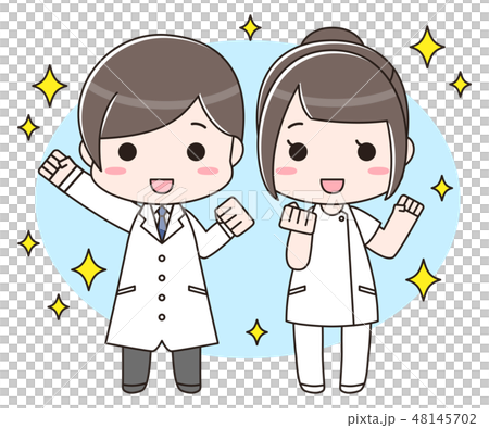 やる気に満ちた医療従事者のイラスト素材