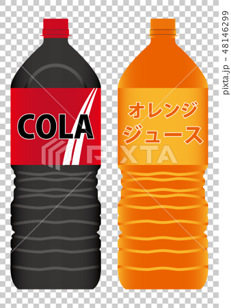 コーラ オレンジジュースのイラスト素材