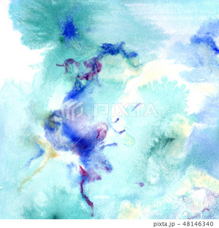 Abstract watercolor paper splash shapes isolated drawing. Illustration aquarelle for background. Abstract watercolor paper splash shapes isolated drawing. Illustration aquarelle for background. 48146340