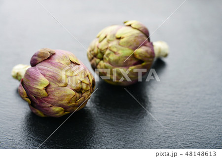 Two fresh artichokes 48148613