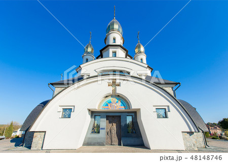 facade  church in Buki, Ukraine 48148746