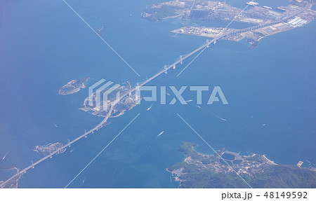 瀬戸大橋と与島 瀬戸内海 瀬戸大橋と与島 瀬戸内海 48149592