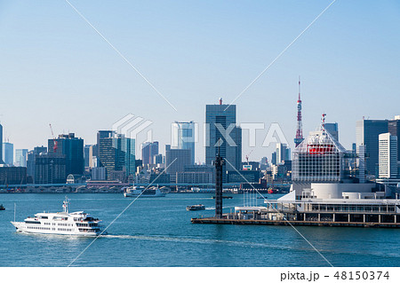 豊洲市場屋上から見える風景 屋上緑化広場 豊洲市場屋上から見える風景 屋上緑化広場 48150374