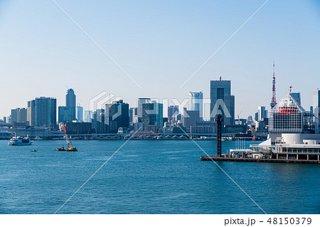 豊洲市場屋上から見える風景 屋上緑化広場 豊洲市場屋上から見える風景 屋上緑化広場 48150379
