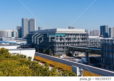 豊洲市場屋上から見える風景 屋上緑化広場 豊洲市場屋上から見える風景 屋上緑化広場 48150457