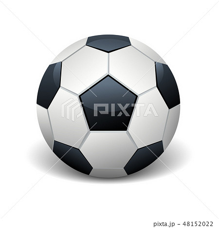 Realistic soccer ball isolated white vector illustration 48152022