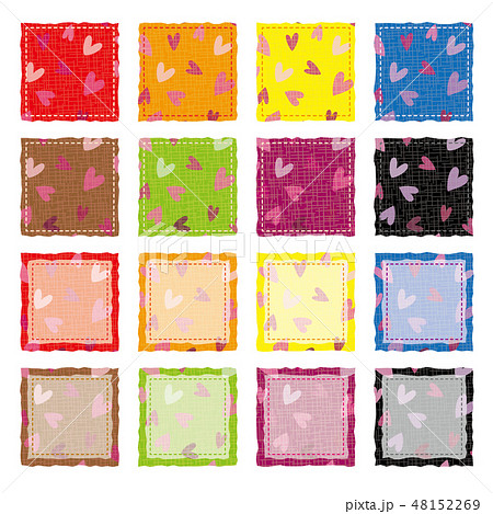 ハッチワーク生地のセット ハート ハッチワーク生地のセット ハート 48152269