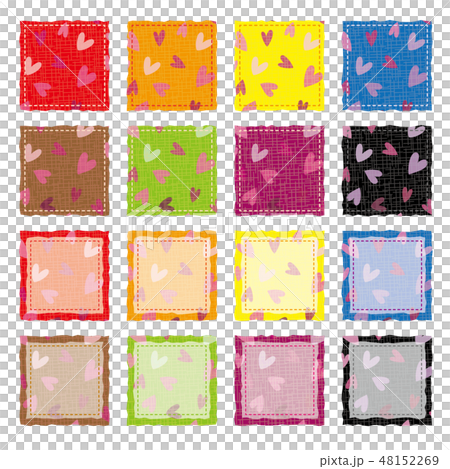 ハッチワーク生地のセット ハート ハッチワーク生地のセット ハート 48152269