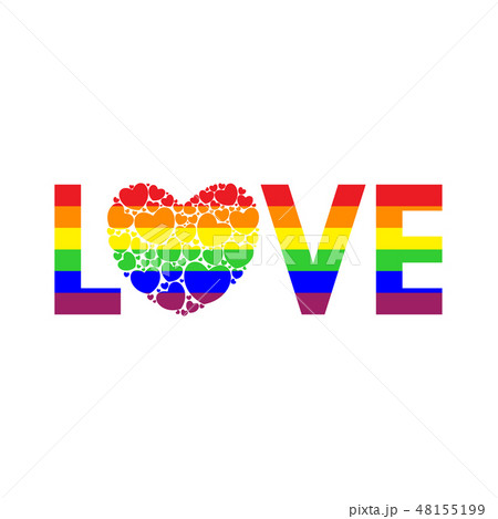 Word Love written in rainbow colors 48155199