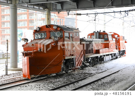 排雪列車・小樽築港駅にて。 48156191