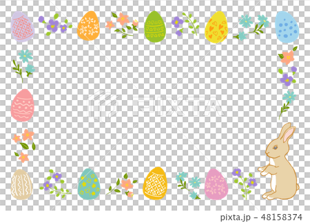 Easter frame square - Stock Illustration [48158374] - PIXTA