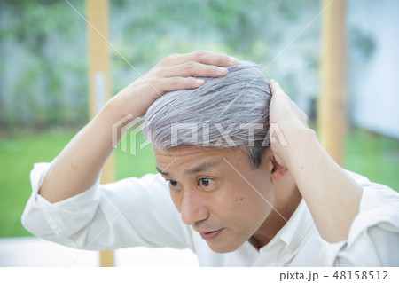 グレーヘアの男性 48158512