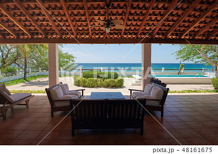 House patio on beach 48161675