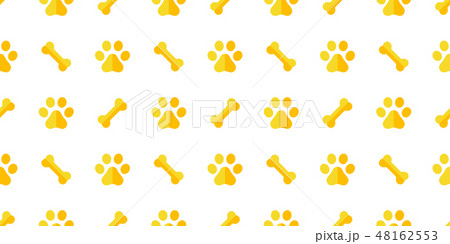 dog bone seamless pattern dog paw vector footprint 48162553