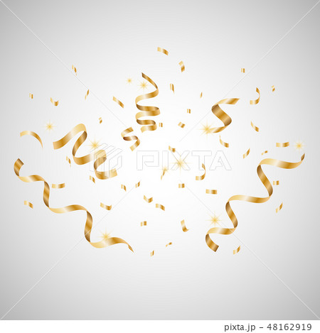 Gold confetti. Festive vector illustration Gold confetti. Festive vector illustration 48162919