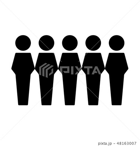 People icon vector male group of persons symbol 48163007