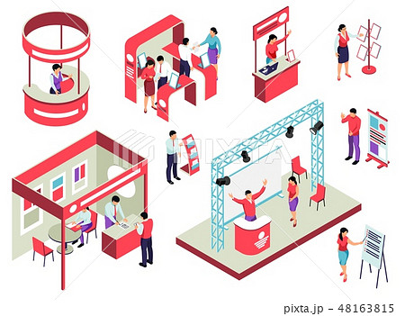 Trade Exhibition Isometric Set 48163815