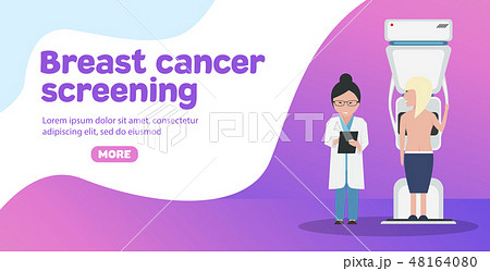Breast cancer screening banner 48164080