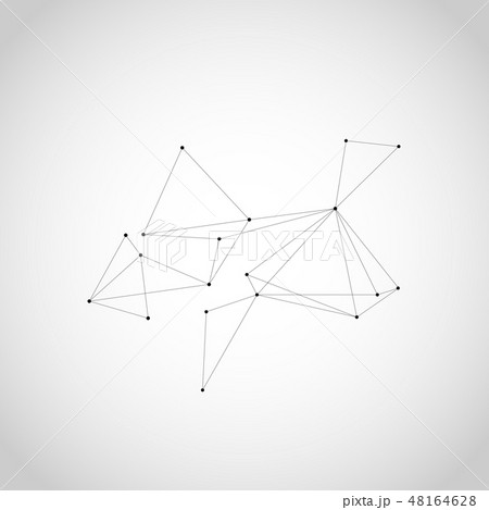 Vector banner design with geometric connected lines and dots 48164628