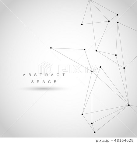 Vector banner design with geometric connected lines and dots 48164629